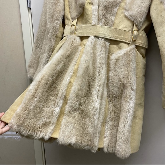 SOLD Vintage Lilli Ann SF Faux Fur Real Leather Coat - Picture 7 of 10